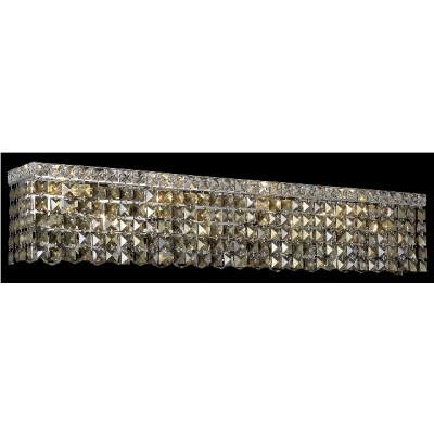 6-light crystal wall sconce in chrome finish 