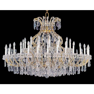 49 Lights Maria Theresa crystal chandelier dressed with clear crystal
