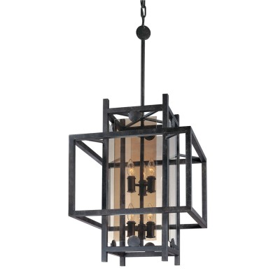 French Iron Eight-Light Pendant
