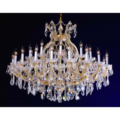 31 Light Maria Theresa crystal chandelier dressed with clear crystals