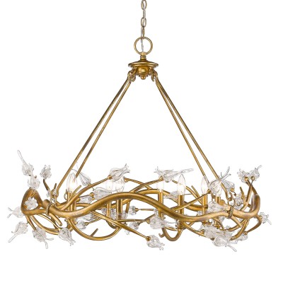 Aiyana Gold Leaf Eight-Light Pendant
