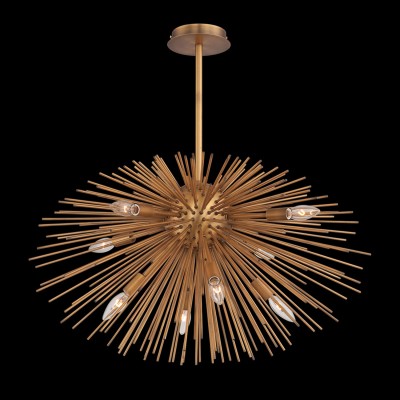 Bridget Satin Gold Eight-Light Pendant