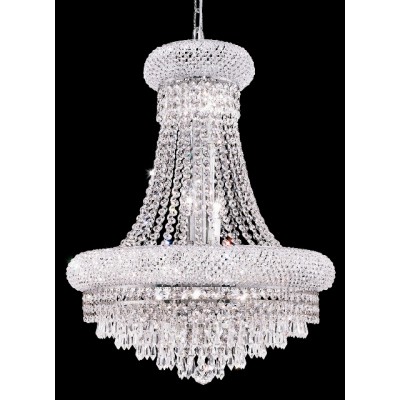 14 Light crystal chandelier polished chrome plated