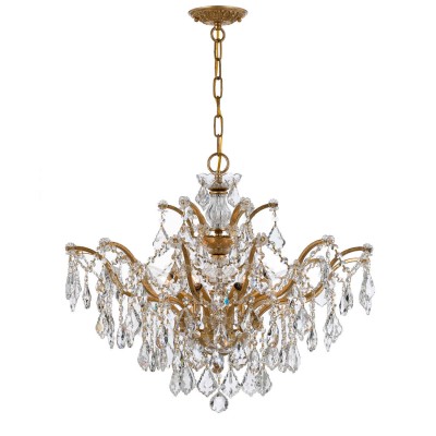 Gold 27-Inch Six Light Swarovski Elements Chandelier