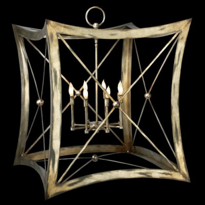 Eight-Light Pendant in Platinized Silver Finish