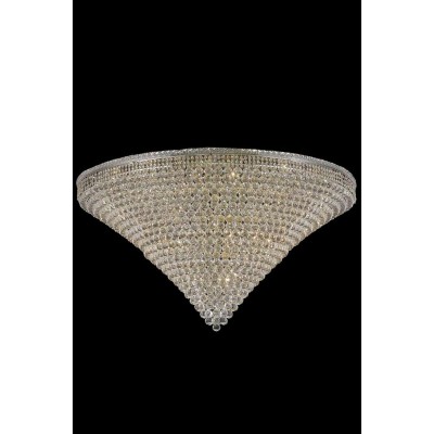  Tranquil Chrome 48-Light 60-Inch Flush Mount with Royal Cut Crystal