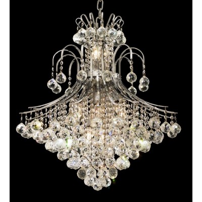 15 Light chrome crystal chandelier in chrome finish