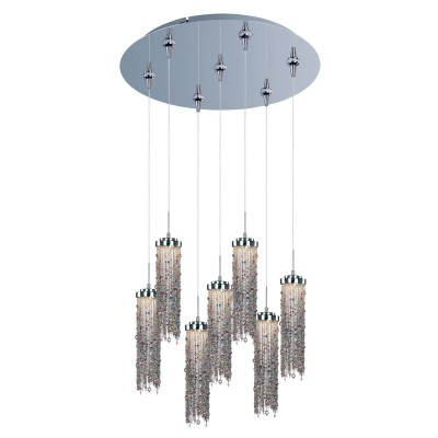 Polished Chrome Seven-Light LED 17-Inch RapidJack Pendant