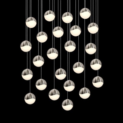 Satin Nickel 24-Light LED Pendant