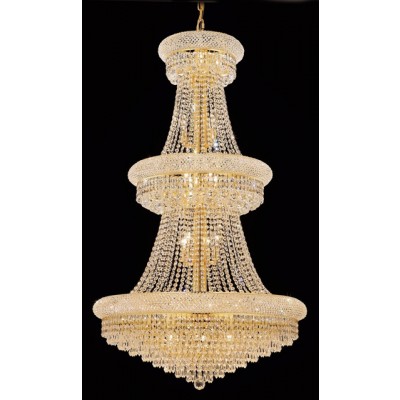 32 Light crystal chandelier gold plated