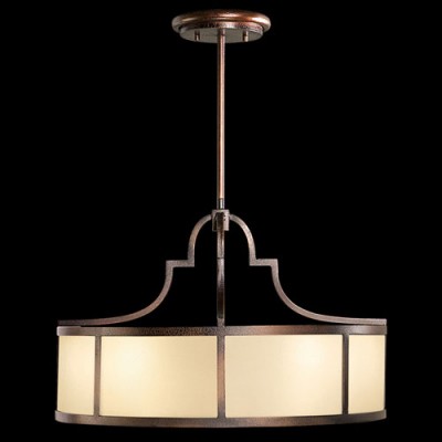 Eight-Light Pendant in Tortoised Bronze