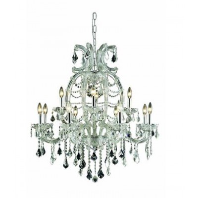 Chrome 12 Light 35.5-in Chandelier