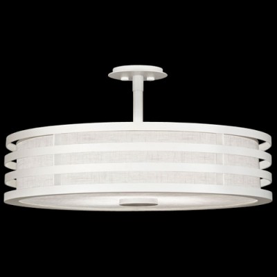 Black and White Story Three-Light Pendant in Studio White Satin Lacquer Finish