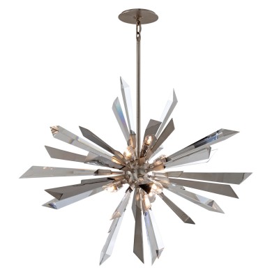 Silver Leaf Large Six-Light Pendant