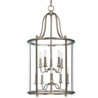 Valley Mansfield Ten-Light Distressed Bronze Lantern Pendant