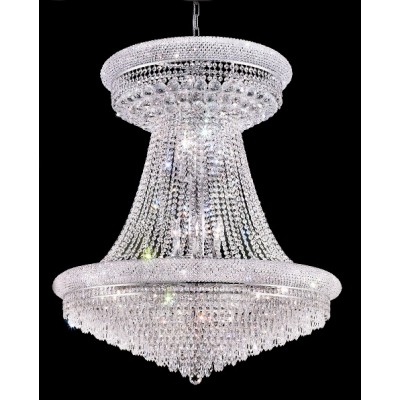 28 Light crystal chandelier chrome plated