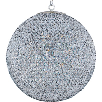 International Glimmer Plated Silver Twelve-Light Chandelier