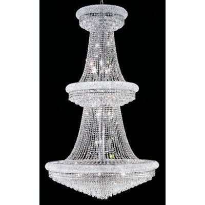 38 Light crystal chandelier chrome plated
