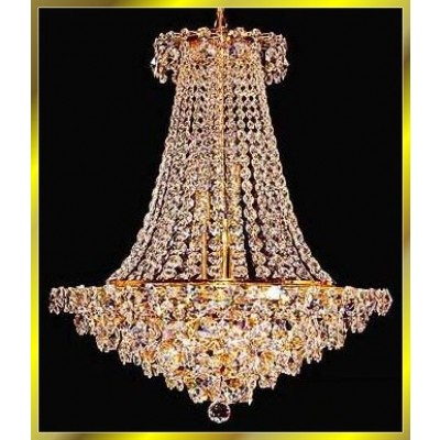 12 lights crystal chandelier in gold plated finish