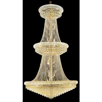 38 Light crystal chandelier gold plated