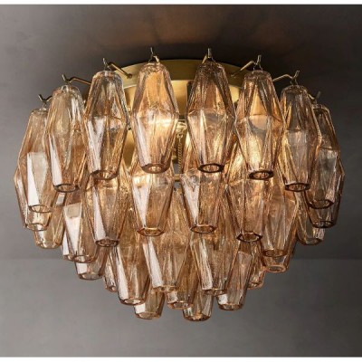 Postmodern design style chandeliers  Brass