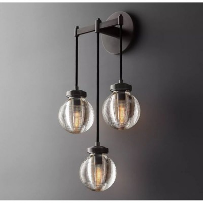 Postmodern design style wall lighting Black