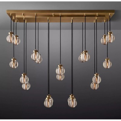 Postmodern design style chandeliers  Brass