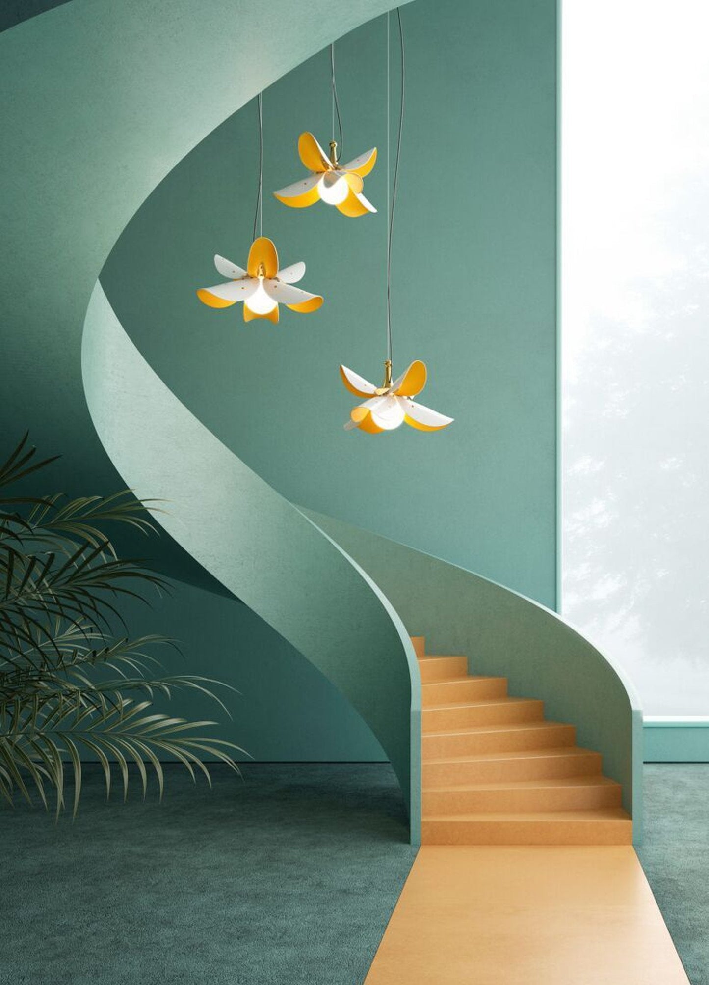 Lladro Blossom Hanging Lamp