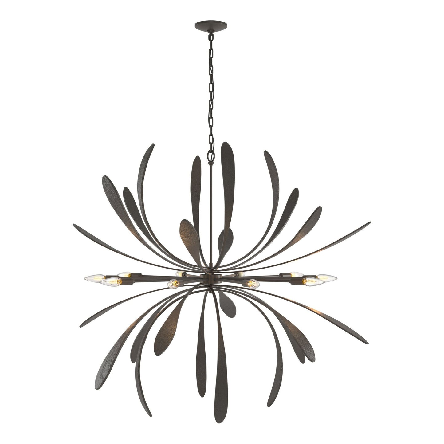 Dahlia Large Chandelier 10-Light in Dark Smoke