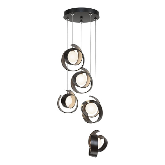 Riza 5-Light Pendant 5-Light Opal Glass (GG) in Oil Rubbed Bronze