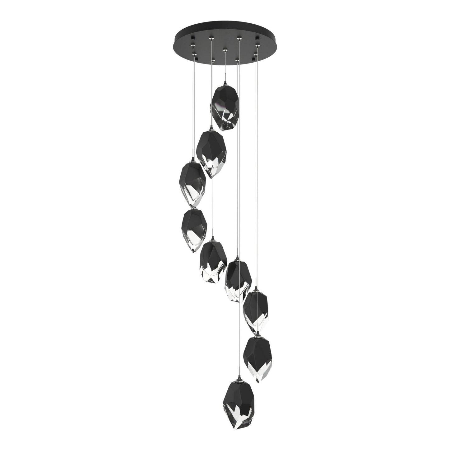 Chrysalis 9-Light Large Crystal Pendant 9-Light Black Crystal (BP) in Black