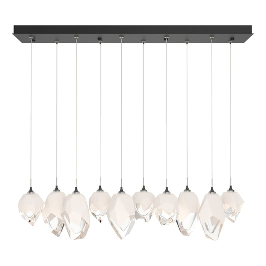 Chrysalis 10-Light Mixed Crystal Pendant 10-Light White Crystal (WP) in Black