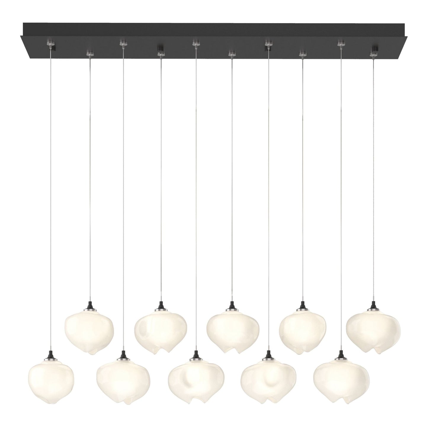Ume 10-Light Pendant 10-Light Frosted Glass (FD) in Black