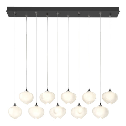 Ume 10-Light Pendant 10-Light Frosted Glass (FD) in Black
