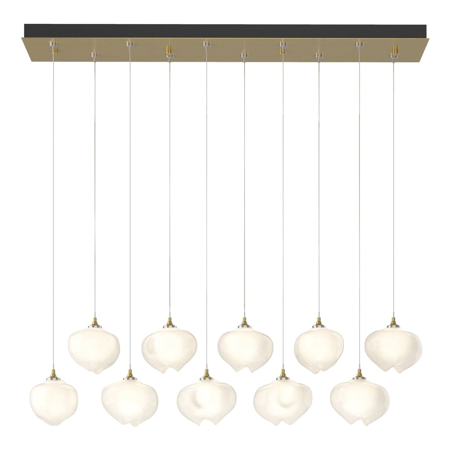 Ume 10-Light Pendant 10-Light Frosted Glass (FD) in Modern Brass