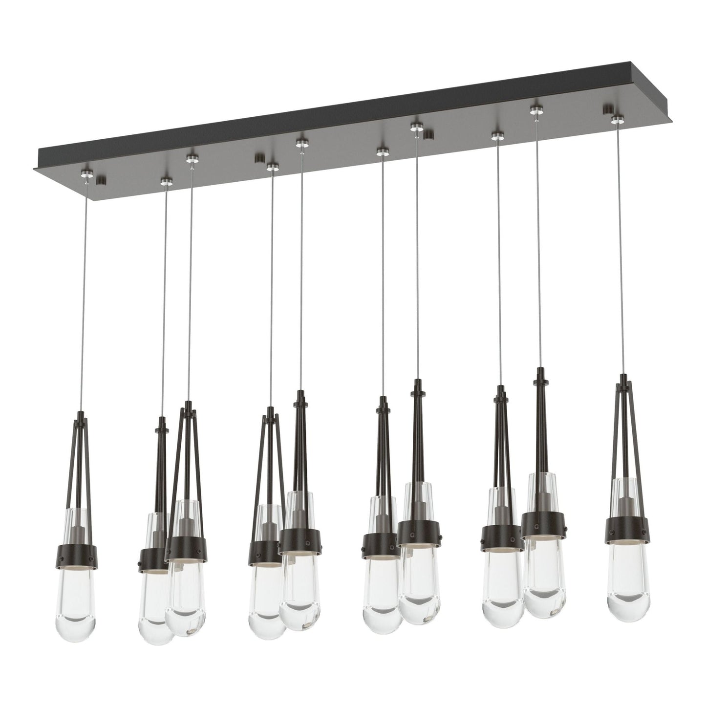 Link 10-Light Clear Glass Pendant 10-Light Clear Glass (ZM) in Oil Rubbed Bronze
