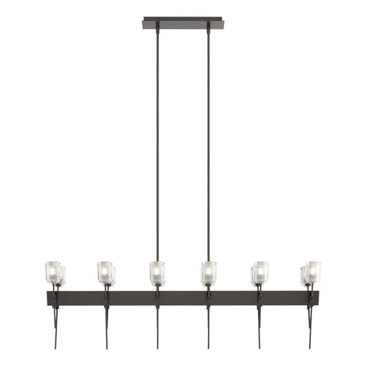 Echo 12-Light Linear Pendant 12-Light Cast Glass (YC) in Oil Rubbed Bronze