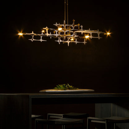 Grid Pendant 6-Light in Dark Smoke