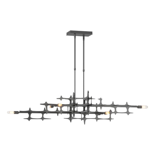 Grid Pendant 6-Light in Black