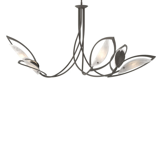 Aerial Pendant 5-Light Frosted Glass (FD) in Dark Smoke