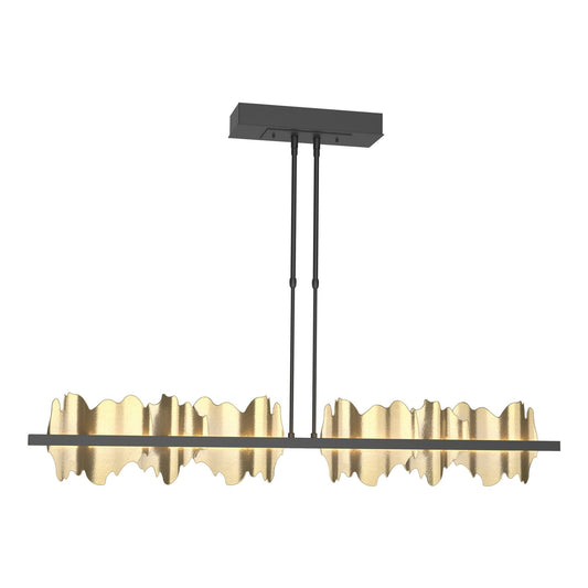Hildene Large LED Pendant Modern Brass Accent LED in Black