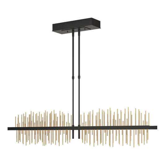 Gossamer Large LED Pendant Modern Brass Accent LED in Black