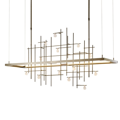 Spring LED Pendant LED Clear Bubble Glass (YG) in Dark Smoke