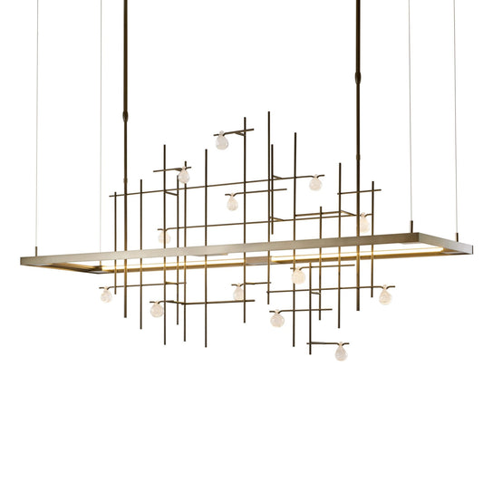 Spring LED Pendant LED Clear Bubble Glass (YG) in Dark Smoke