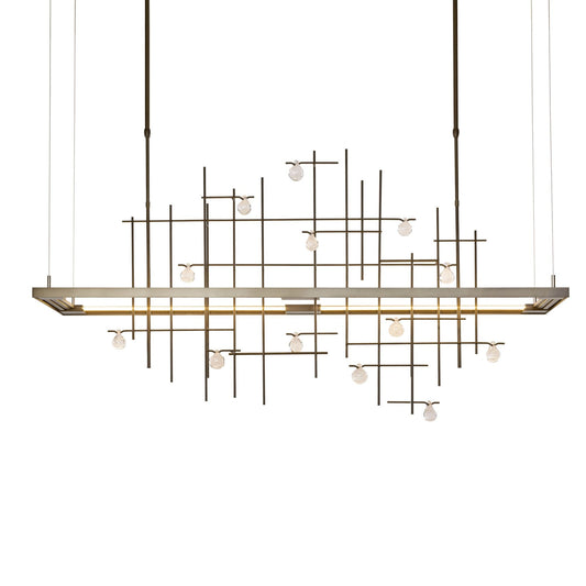 Spring LED Pendant LED Clear Bubble Glass (YG) in Dark Smoke