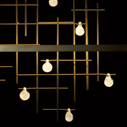 Spring LED Pendant LED Clear Bubble Glass (YG) in Dark Smoke