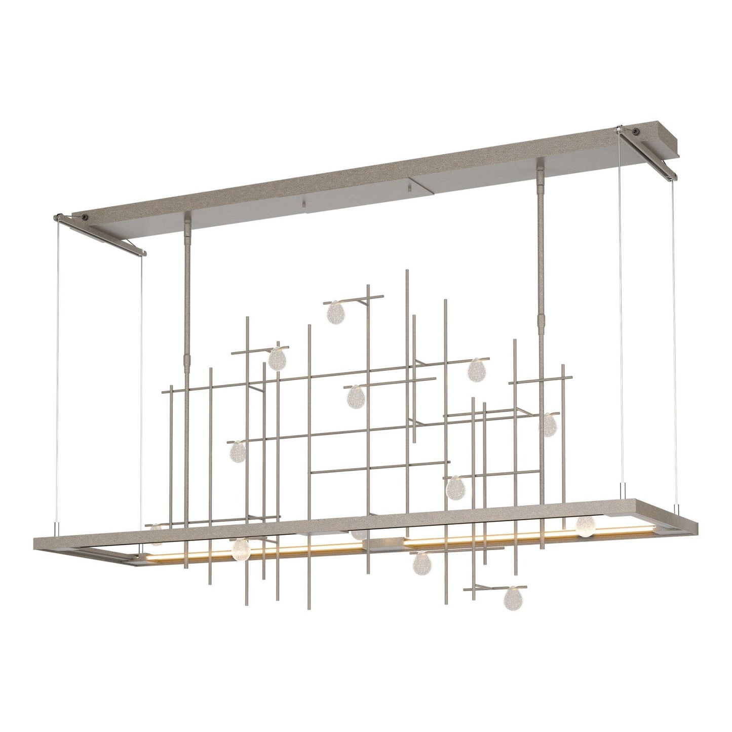 Spring LED Pendant LED Clear Bubble Glass (YG) in Dark Smoke