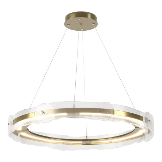 Solstice LED Pendant LED Clear Glass (ZM) in Modern Brass