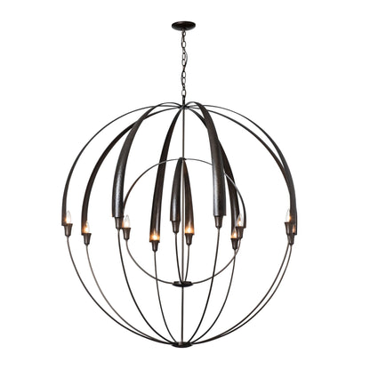 Double Cirque Large Scale Chandelier 12-Light in Dark Smoke