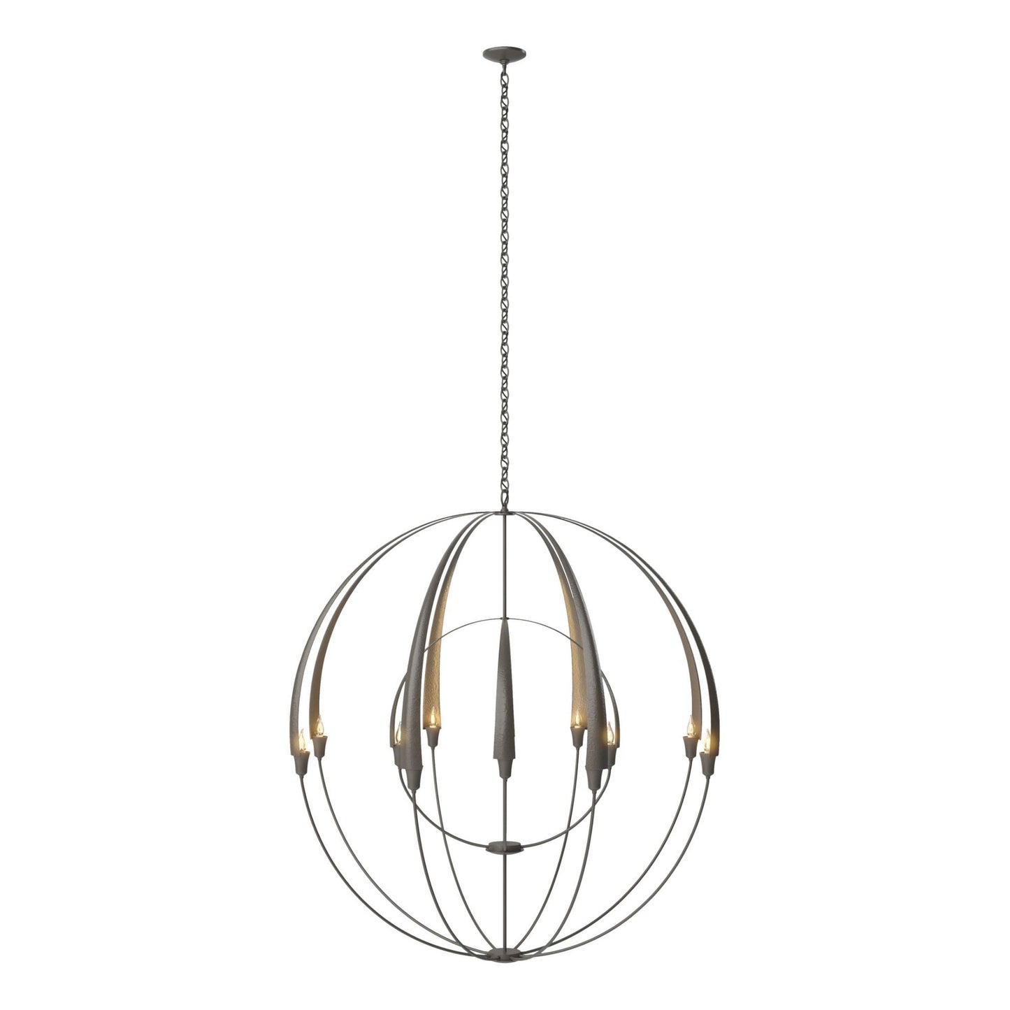 Double Cirque Large Scale Chandelier 12-Light in Dark Smoke
